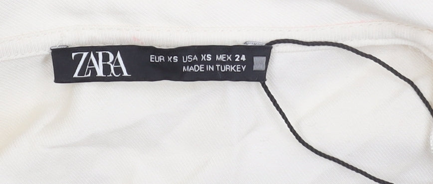 Zara Women's White Collared Jumpsuit XS