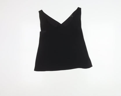 Womens UK Size 10 River Island Black Wrap Tank