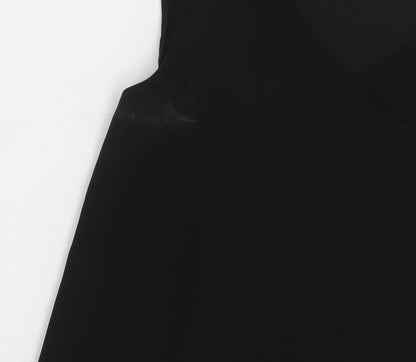 Womens UK Size 10 River Island Black Wrap Tank