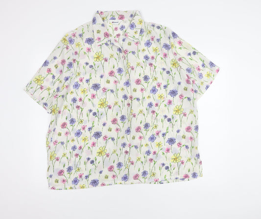 Damart Women's Multicoloured Floral Blouse Size 22