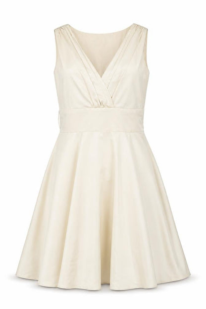 Next Women's Beige Fit & Flare Dress, Size 14
