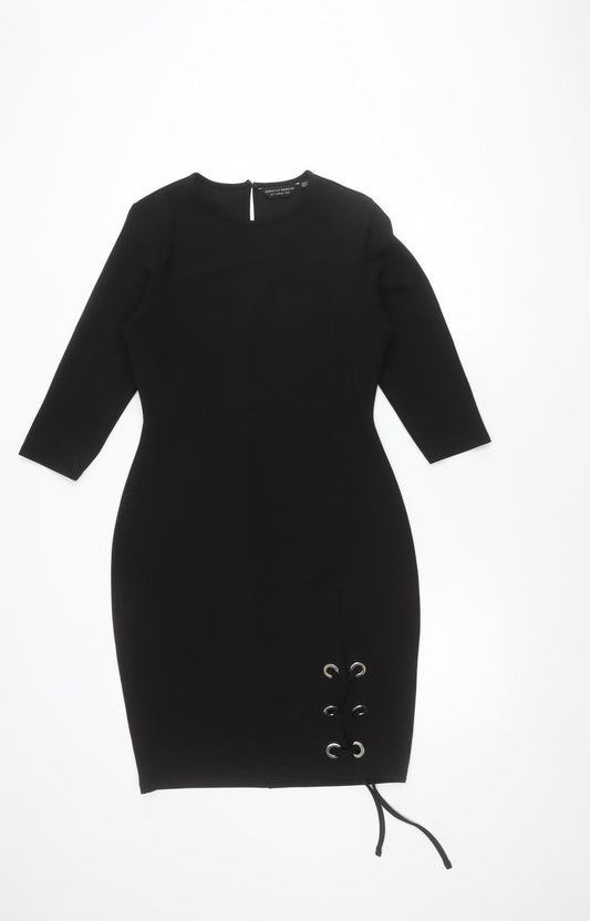 Dorothy Perkins Women's Black Bodycon Dress Size 12