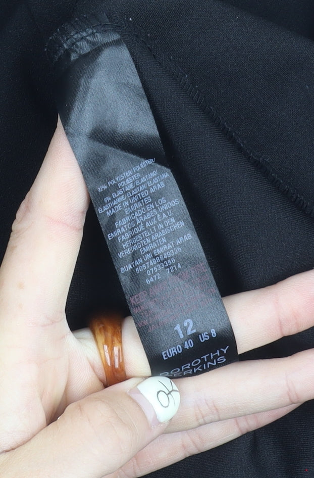Dorothy Perkins Women's Black Bodycon Dress Size 12
