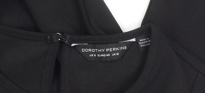 Dorothy Perkins Women's Black Bodycon Dress Size 12