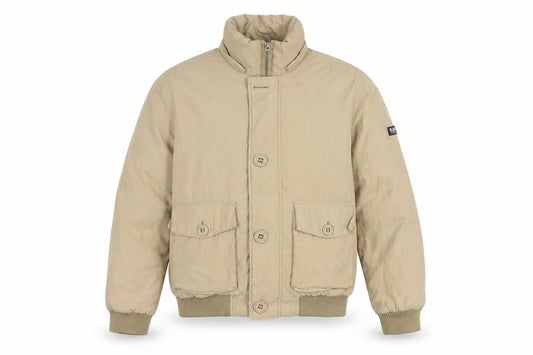 SLAM Men's Beige Bomber Jacket S - Casual Retro Style