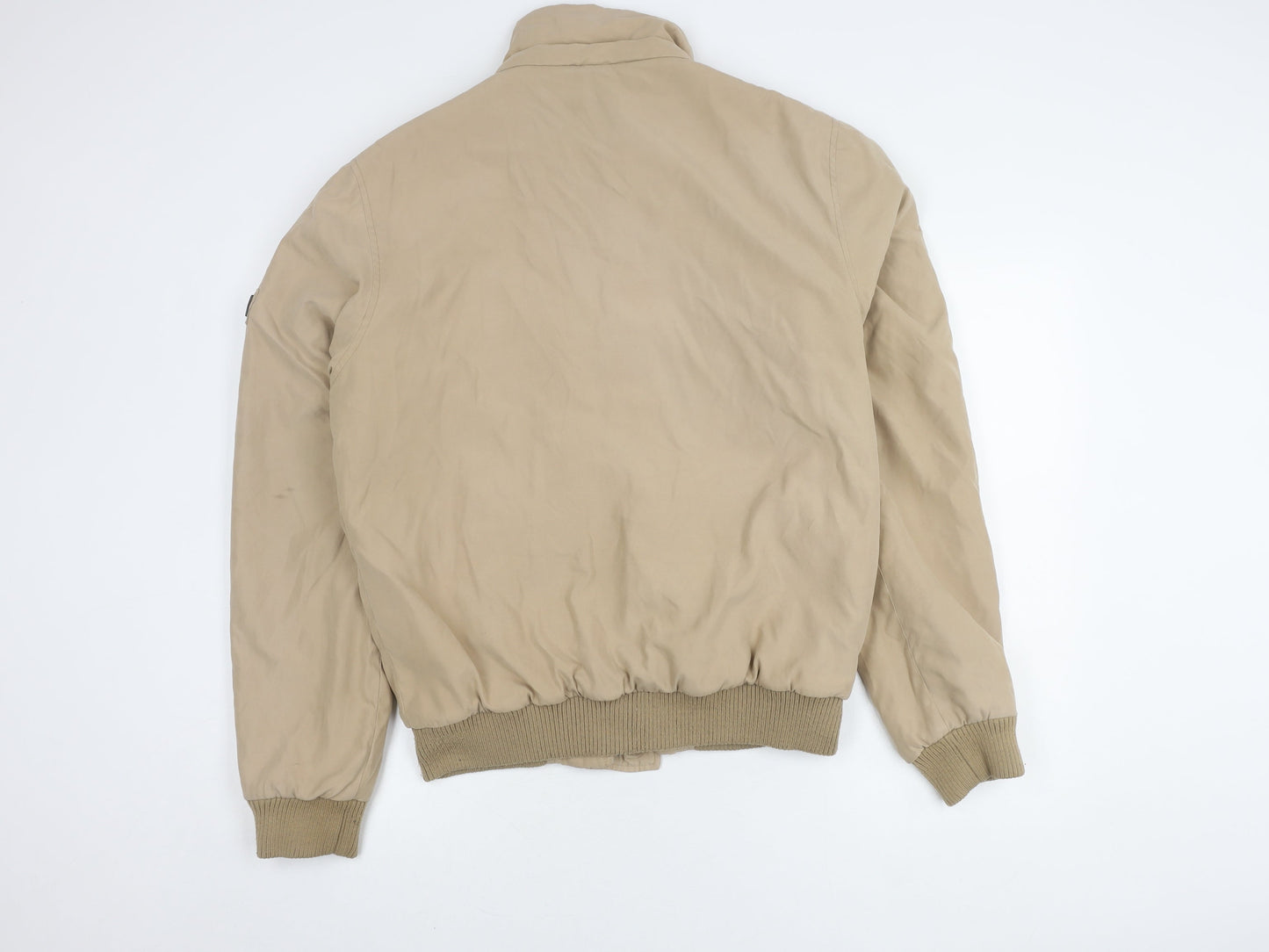 SLAM Men's Beige Bomber Jacket S - Casual Retro Style