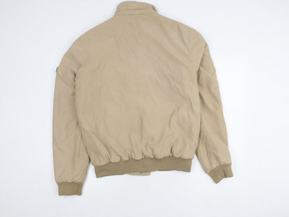 SLAM Men's Beige Bomber Jacket S - Casual Retro Style