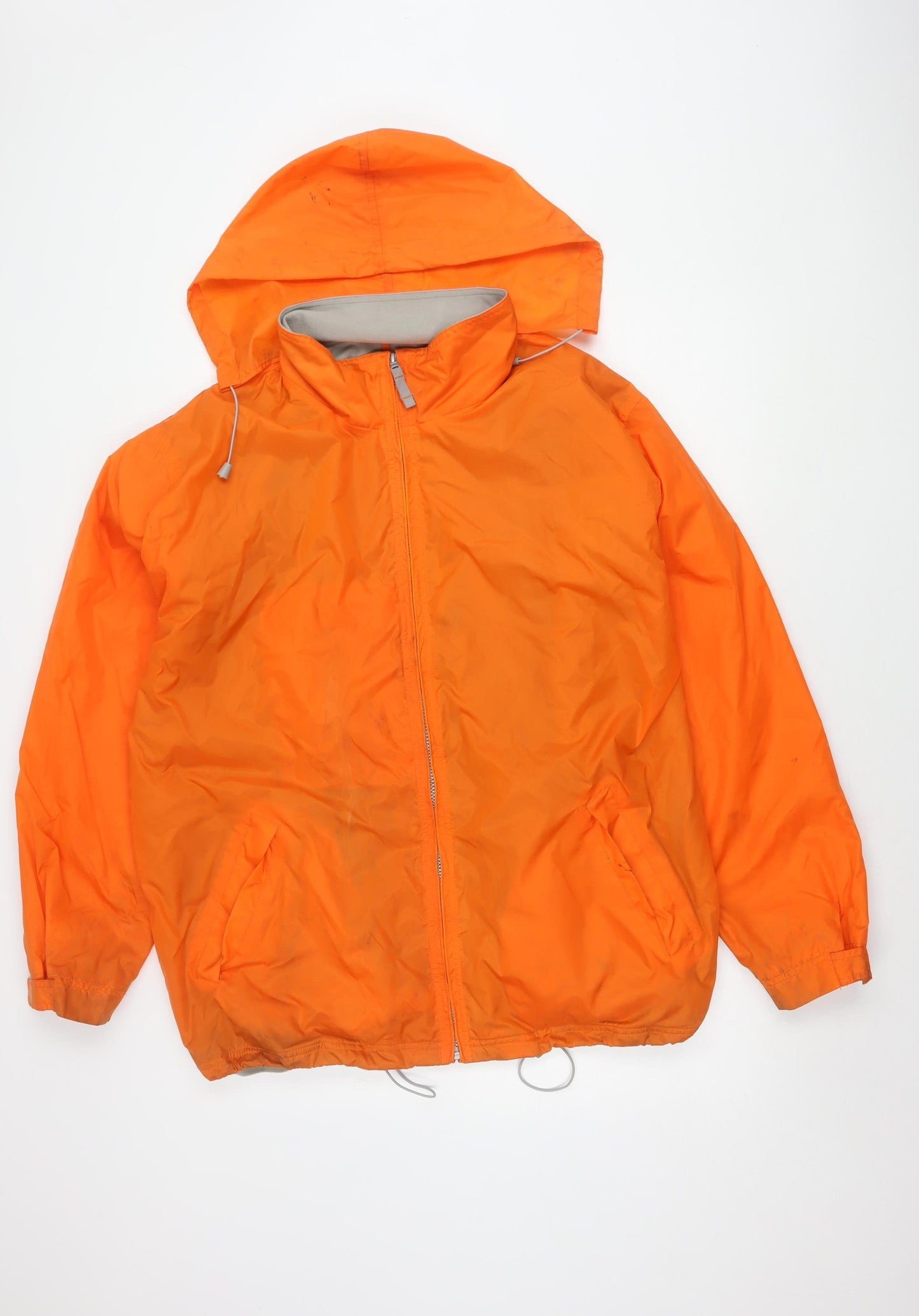 B&C Orange Unisex XL Hooded Windbreaker Jacket