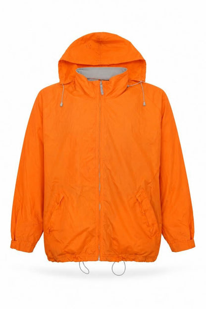 Unisex Adults UK Size XL B&C Collection Orange Windbreaker Coat