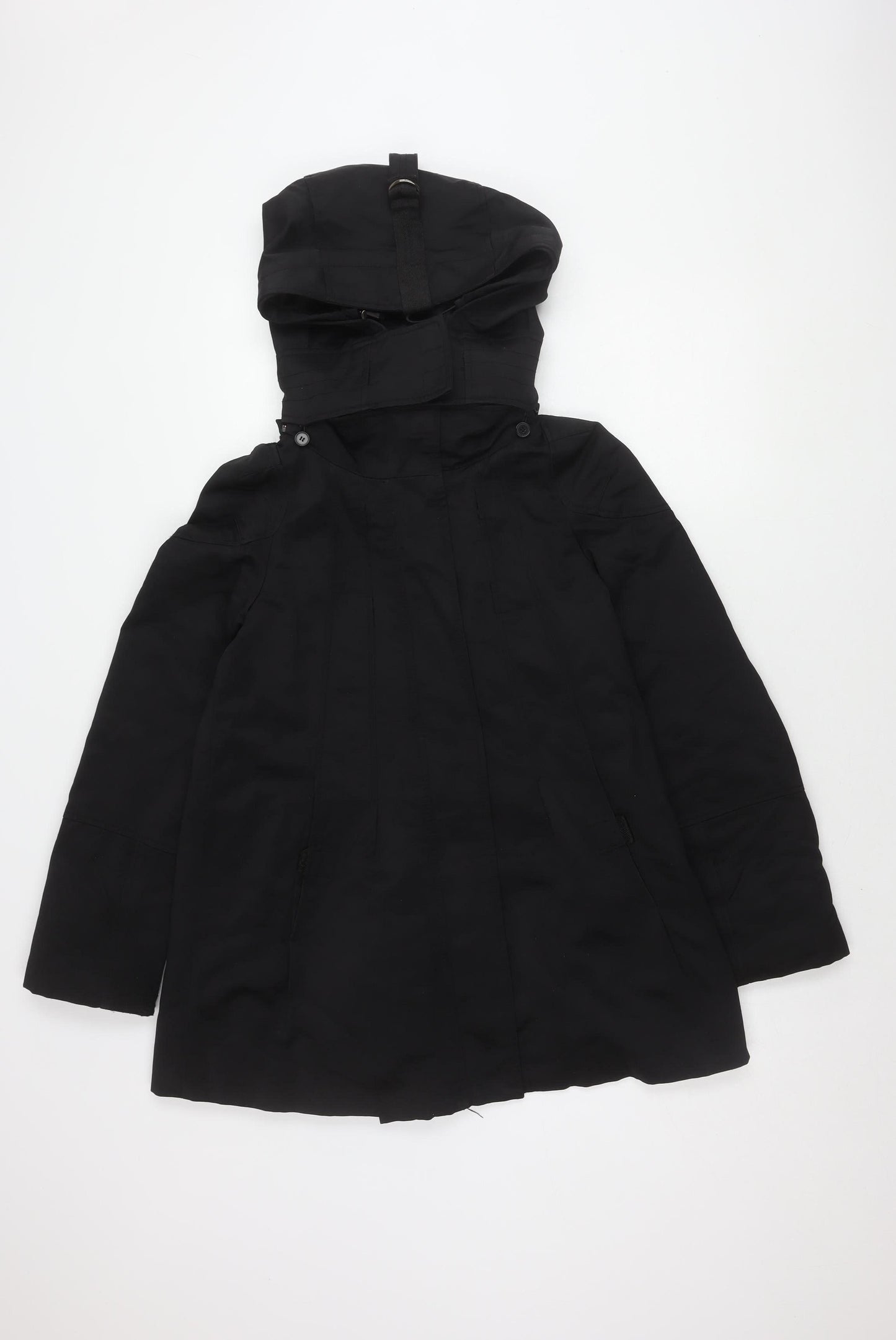 Zara Unisex Black Polyester Hooded Jacket S