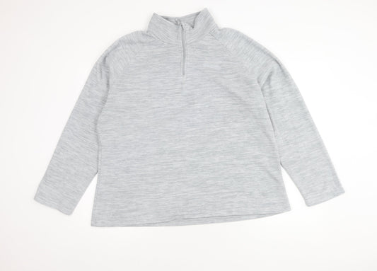 Unisex Adults UK Size  Mountain Warehouse Grey 1/2 Zip Sweatshirt