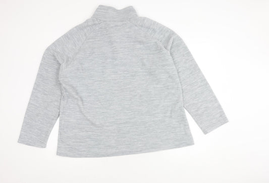 Unisex Adults UK Size  Mountain Warehouse Grey 1/2 Zip Sweatshirt