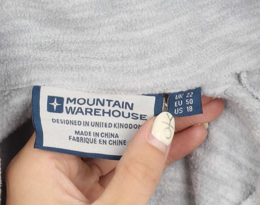Unisex Adults UK Size  Mountain Warehouse Grey 1/2 Zip Sweatshirt