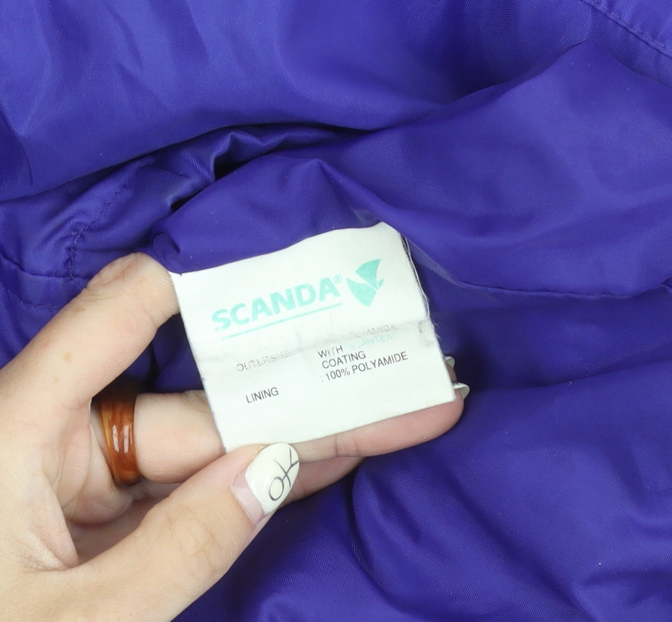 Unisex Adults UK Size M Scanda Purple Windbreaker Coat