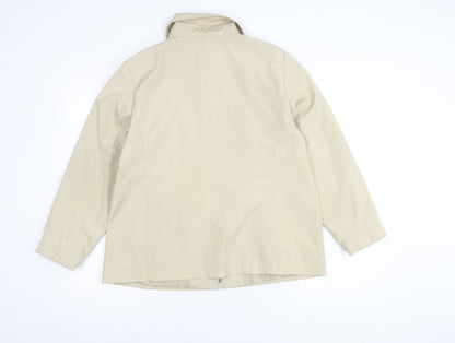 Bm Women's Beige Basic Jacket, M, Collared, Casual