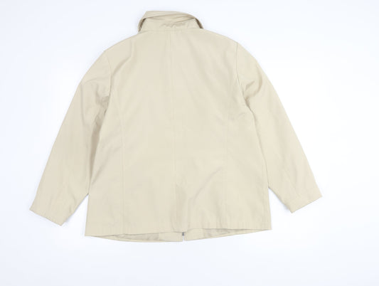 Bm Women's Beige Basic Jacket, M, Collared, Casual