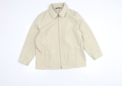 Bm Women's Beige Basic Jacket, M, Collared, Casual