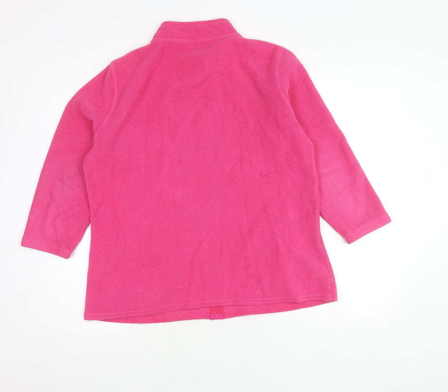 Bonmarché Women's Pink Fleece Zip Sweatshirt, Size 16