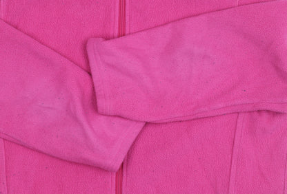Bonmarché Women's Pink Fleece Zip Sweatshirt, Size 16