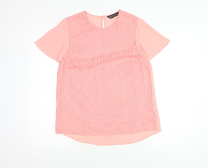 Womens UK Size 12 Dorothy Perkins Pink Basic Blouse