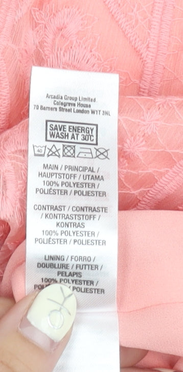 Womens UK Size 12 Dorothy Perkins Pink Basic Blouse