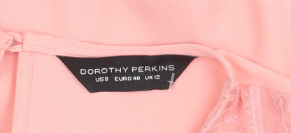 Womens UK Size 12 Dorothy Perkins Pink Basic Blouse