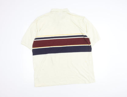 Men's XL Striped Multicoloured Polo Shirt