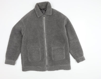 Missguided Women's Grey Mid-Length Jacket Size 8