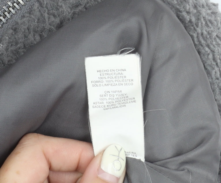 Missguided Women's Grey Mid-Length Jacket Size 8