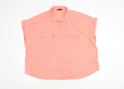 Womens UK Size 24 Marks and Spencer Pink  Button-Up