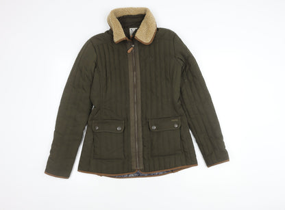 Crew Clothing Co. Women's Green Jacket Size 10, Padded