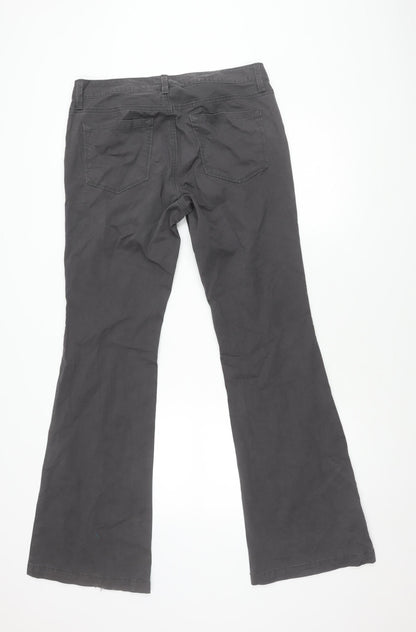 Loft Women's Grey Straight Trousers, Size 8, Casual