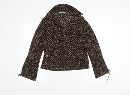 New Look Women's Multicoloured Geometric Blouse Size 16