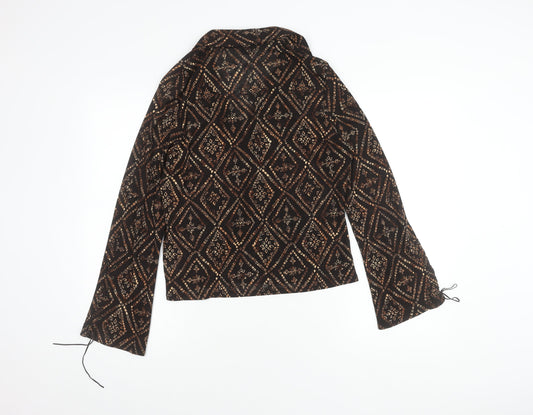 New Look Women's Multicoloured Geometric Blouse Size 16