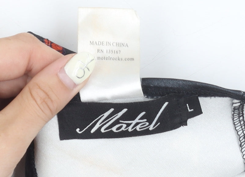 Womens UK Size L Motel Black Camisole Blouse
