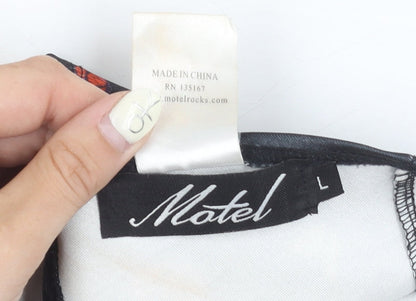 Womens UK Size L Motel Black Camisole Blouse