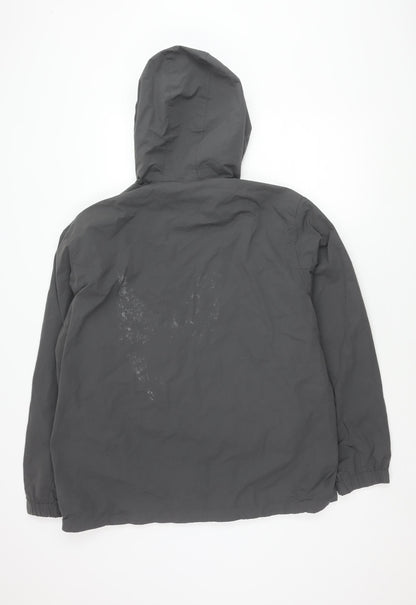 Mens UK Size L H&M Black Windbreaker Coat
