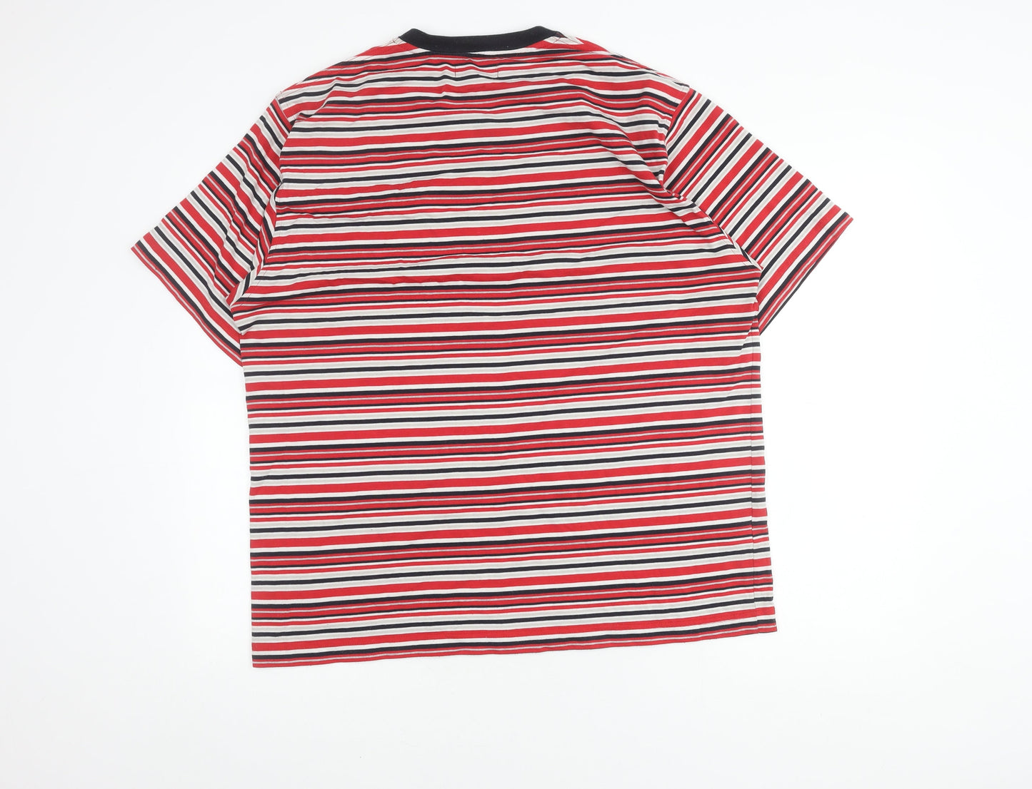 Armando Unisex Multicoloured Striped V-Neck T-Shirt L