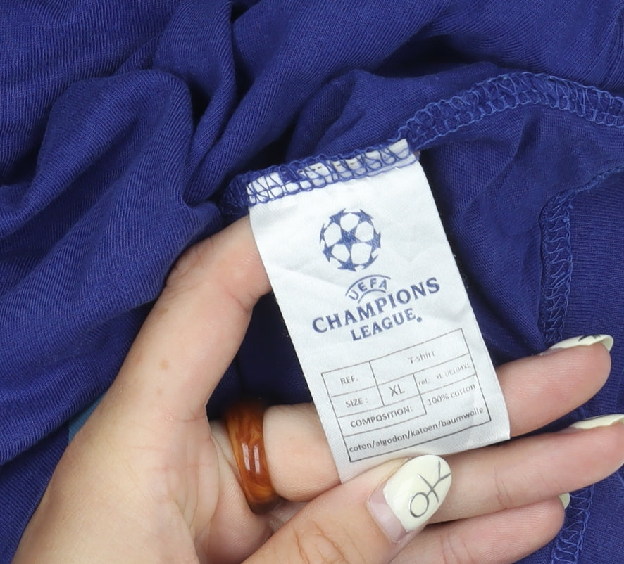 Men's XL Blue UEFA Champions League T-Shirt