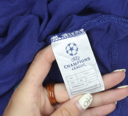 Men's XL Blue UEFA Champions League T-Shirt