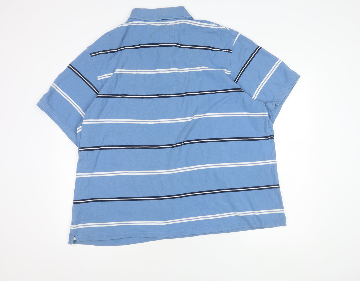 MAINE Men's Blue Striped Polo Shirt 2XL