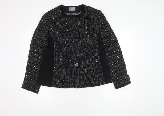 Womens UK Size 14 Busy Regular Black Suit Jacket