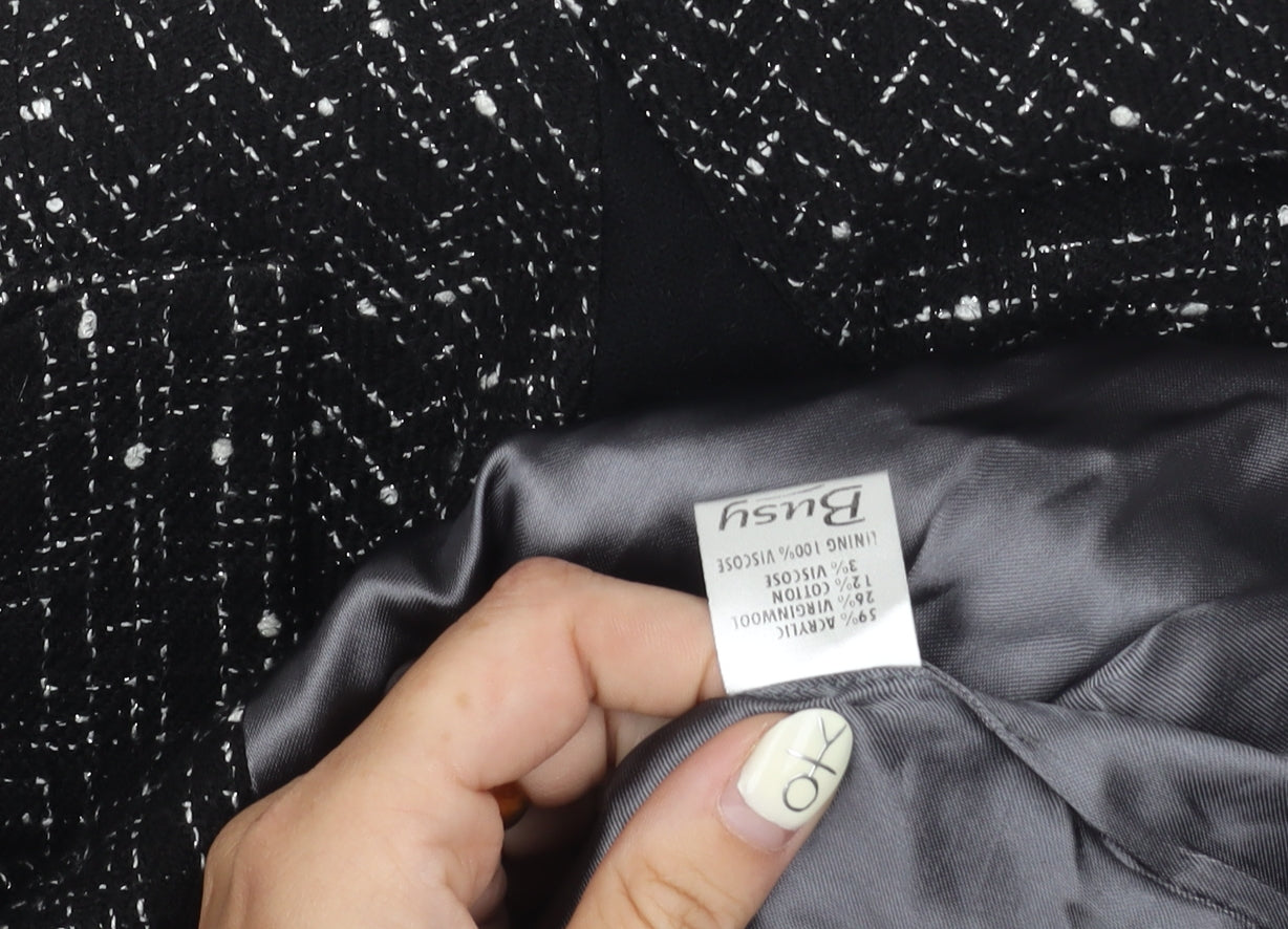 Womens UK Size 14 Busy Regular Black Suit Jacket