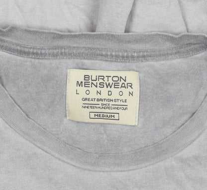 Mens UK Size M Burton Menswear Grey  T-Shirt