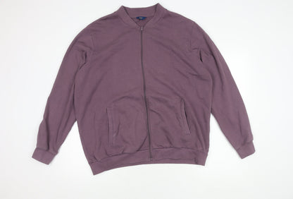 Mens UK Size XL Cotton Traders Purple Bomber Jacket