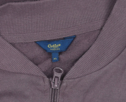 Mens UK Size XL Cotton Traders Purple Bomber Jacket