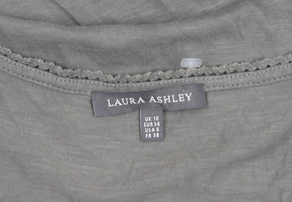 Laura Ashley Women's Grey Crochet Tank Size 10