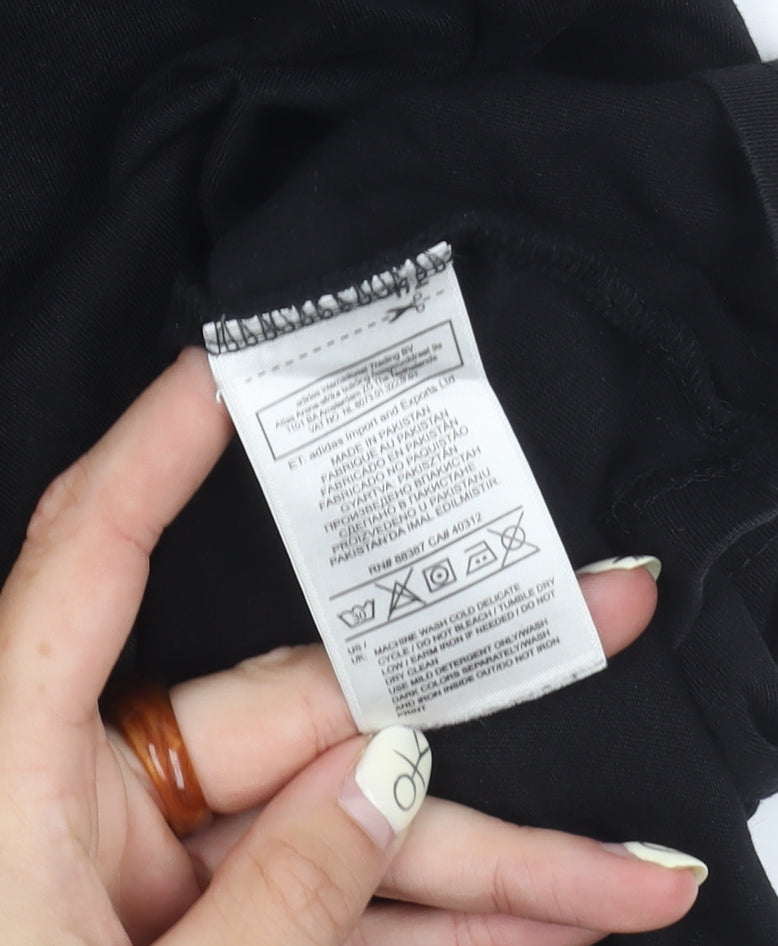 Adidas Men's Black L Sports T-Shirt, Short Sleeve