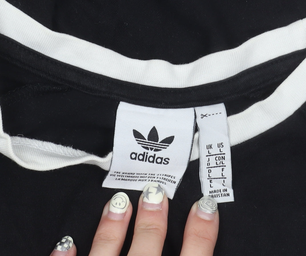 Adidas Men's Black L Sports T-Shirt, Short Sleeve