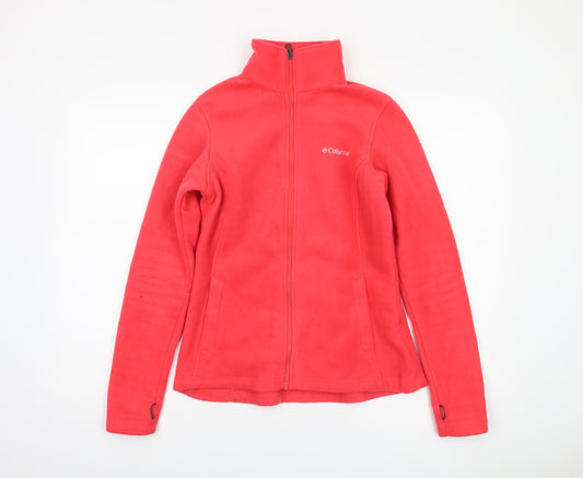 Columbia Women's Red Fleece Jacket, Size M, Full Zip